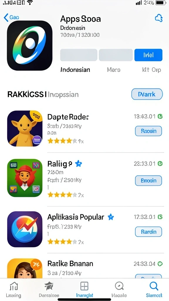Screenshot 1 menampilkan antarmuka utama permainan yang menarik.