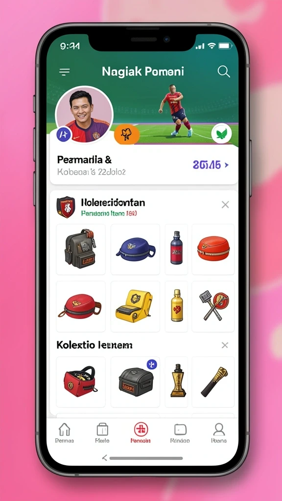 Screenshot menampilkan tampilan utama aplikasi BROBET77 yang user-friendly.