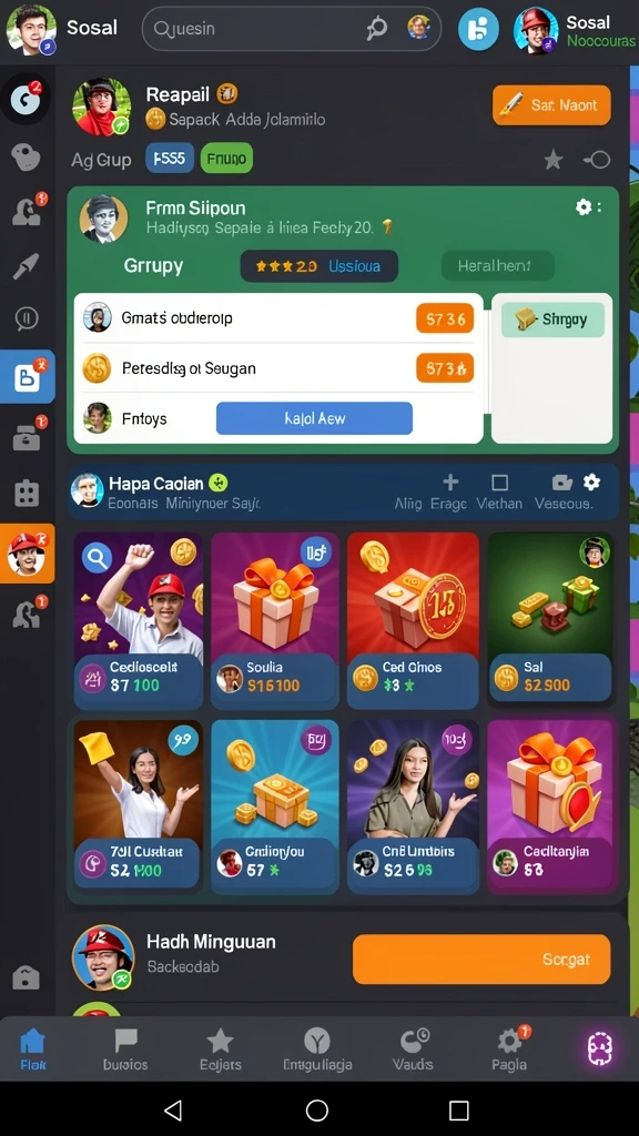 Tampilan utama GG288 yang ramah pengguna dan intuitif.