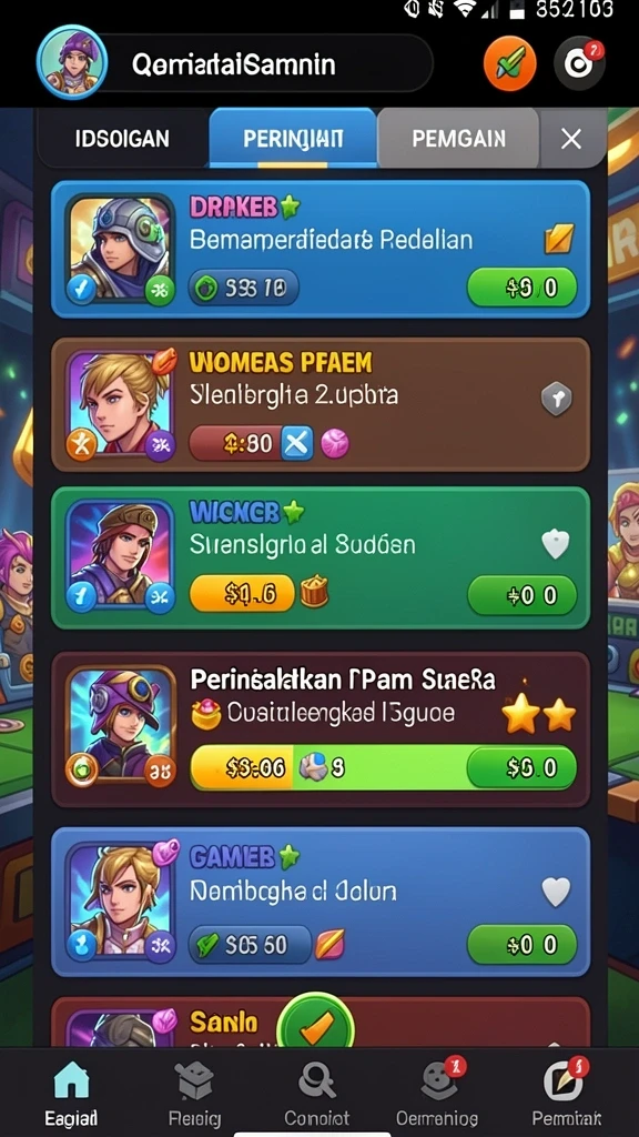Karakter-karakter yang menarik dalam permainan.