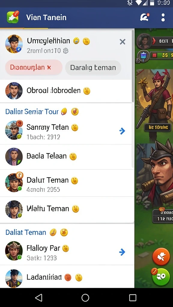 Screenshot menampilkan tampilan karakter utama dalam pertempuran.