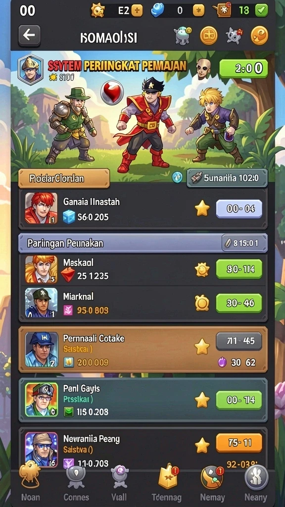 Screenshot menampilkan level baru yang menantang.