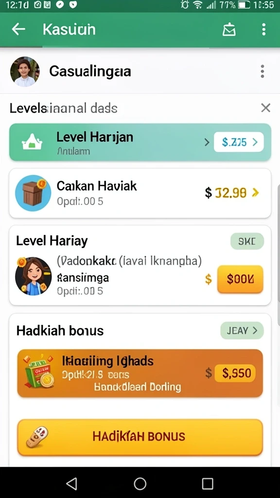 Sistem reward menarik untuk semua pemain.