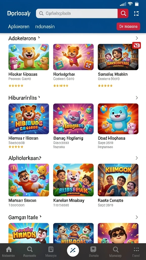 Pemandangan level yang menakjubkan dan penuh warna.