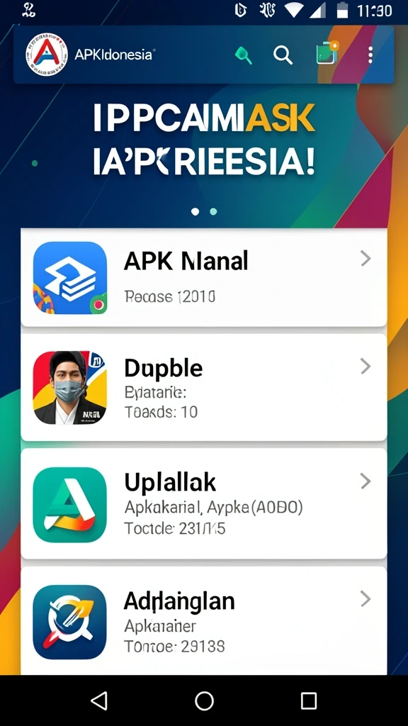 Menu utama yang user-friendly dan intuitif.
