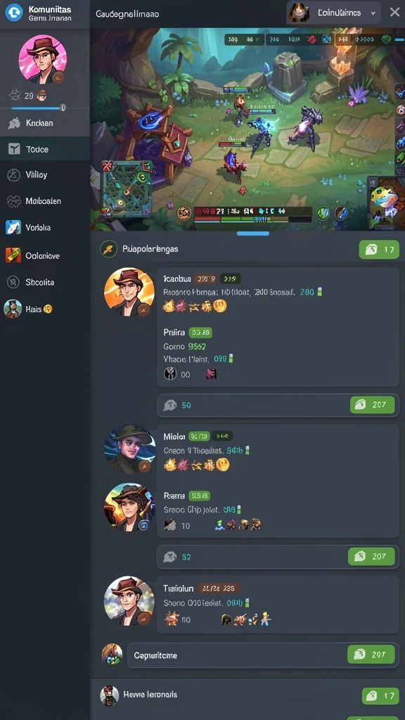 Tampilan menu utama SOBATGAMING yang menarik.
