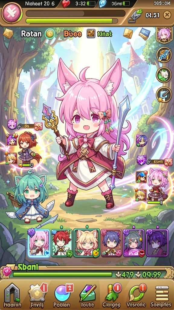 Screen gameplay yang penuh aksi.