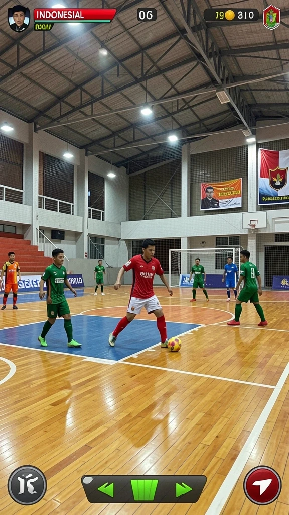 Gambar karakter utama dalam game V87 yang siap bertarung.