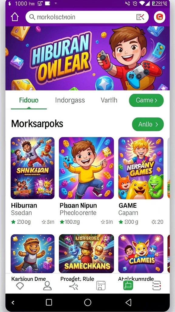 Tampilan antarmuka V98 yang intuitif dan mudah dipahami.